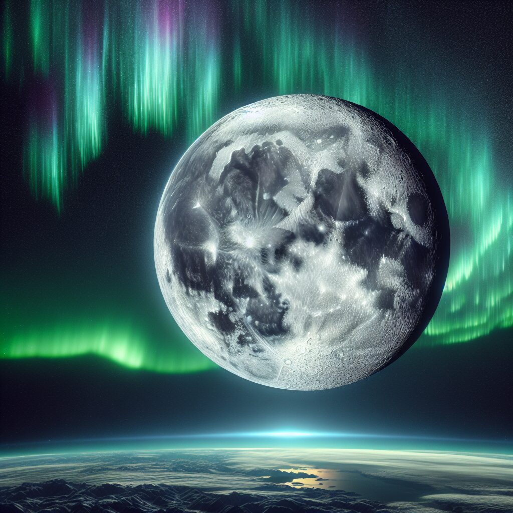 Auroras near the moon